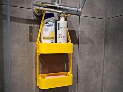 Stack 'n' Shower – Modular Hanging Shelf System