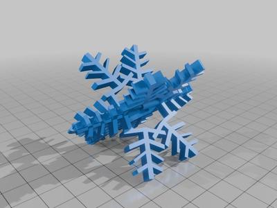 Candle in snowflake 3D ornament