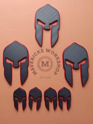 Gladiator Roman Spartan helmet dual color badge emblem