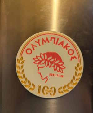  100 Years Olumpiakos Fridge Magnet 2024