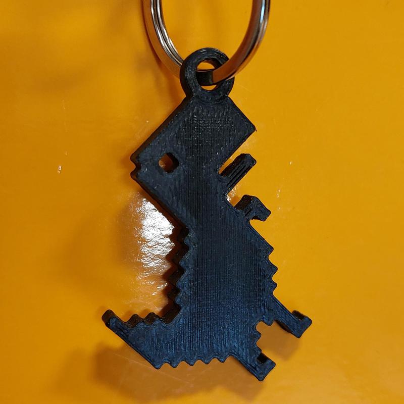 Dino Chrome Keychain