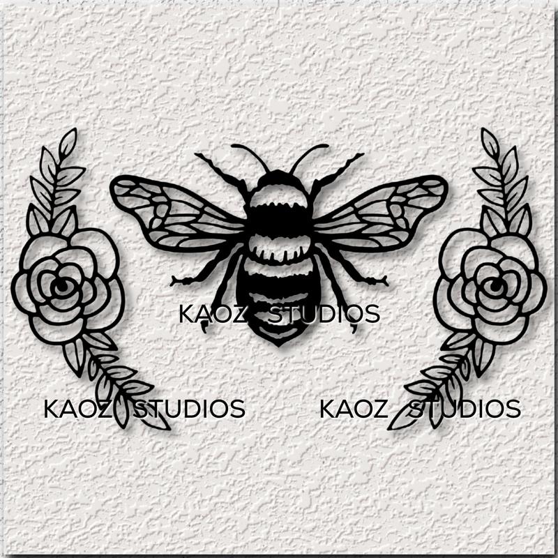 3 piece sethoney bee wall art flowers wall decor garden decoration