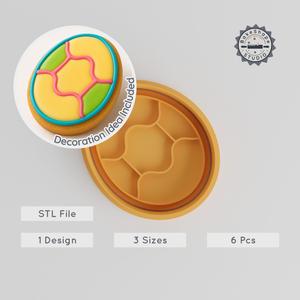 Easter Egg Shape Cutter & Stamp, Cookie & Fondant, S/M/L Sizes, 6-Piece Seasonal Egg Collection PRODUCT_74