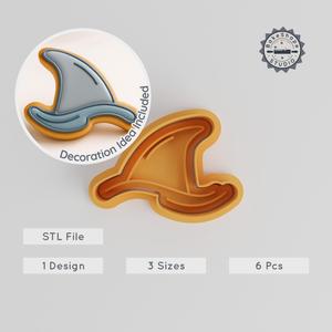 Shark Fin Shape Cutter & Stamp, Ocean Theme Cookie & Fondant Tool Set, Includes 6 Pieces in S/M/L Sizes PRODUCT_322