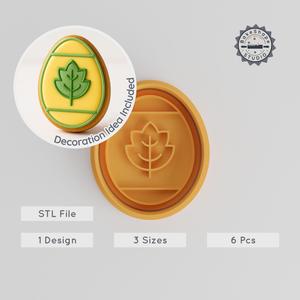 Easter Egg Cutter & Stamp Set, Cookie & Fondant Tool, Includes 3 Sizes: S, M, L PRODUCT_59