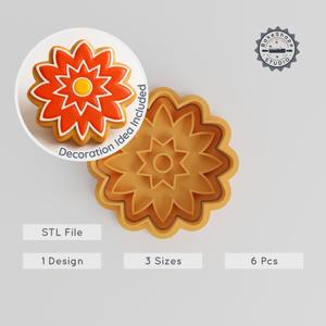Flower Shape Cutter & Stamp Set, Perfect for Cookies & Fondant, S/M/L Sizes, 6 Piece Floral Garden Collection PRODUCT_50