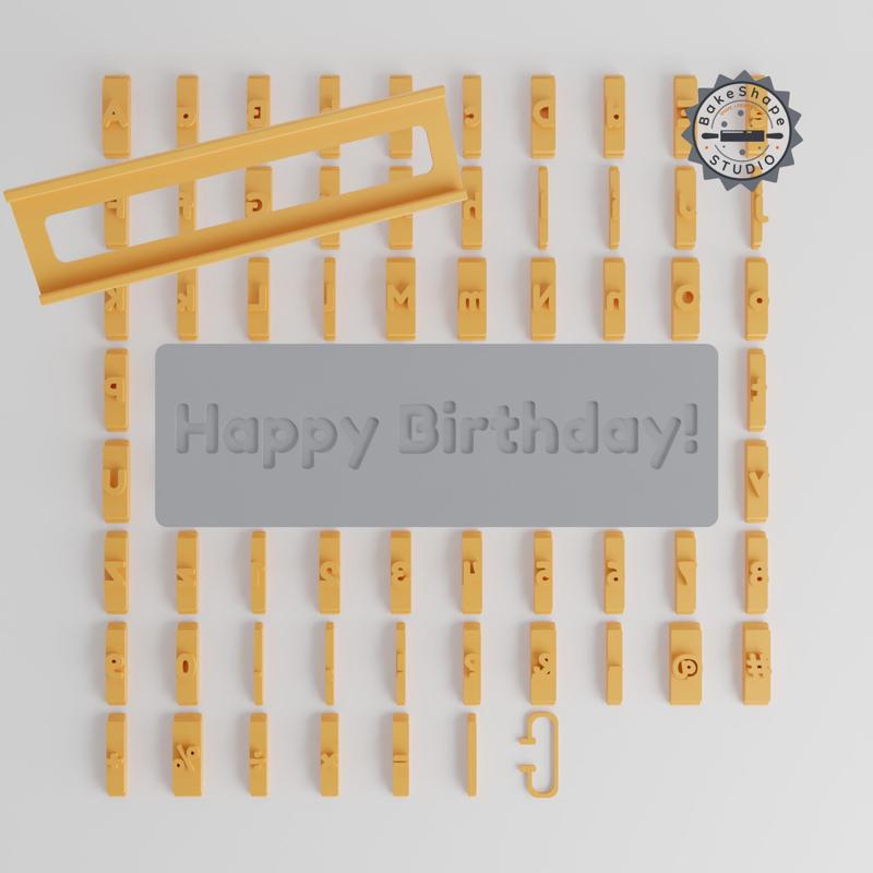 Fredoka Bold Font Tiles, 1/2" Size, 80-Piece Set for Clay, Cookies & Fondant Use PRODUCT_2808