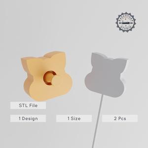 Wombat Cake Pop Mold, 2-Piece Set, Australian Wildlife Animal, Unique Marsupial STL for 3D Printing PRODUCT_1294