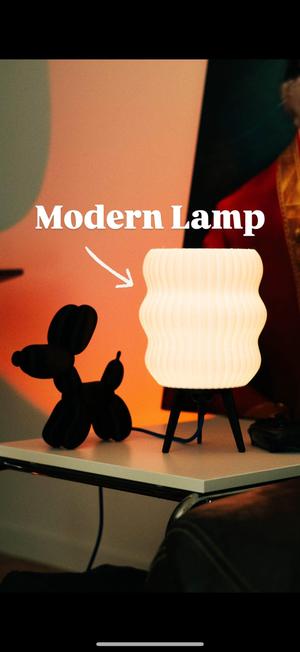 Modern 3D Printed Table Lamp – Minimalist, 2-Piece Design