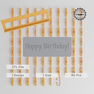 Patrick Hand Font Tile Set, 1/2" Font Size, 80 Pieces for Clay, Cookies & Fondant PRODUCT_2821