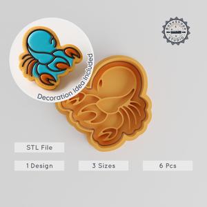 Scorpio Zodiac Cookie Cutter & Stamp, Astrology Scorpion, Horoscope Sign, 6 Piece Set, Perfect for Cookies & Fondant PRODUCT_776