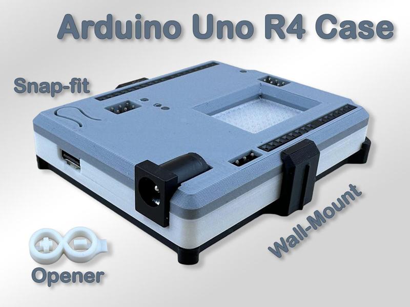 Arduino Uno R4 Case Kit - Snap-fit - Wall Mount