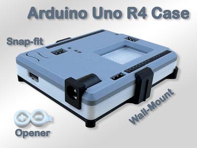 Arduino Uno R4 Case Kit - Snap-fit - Wall Mount