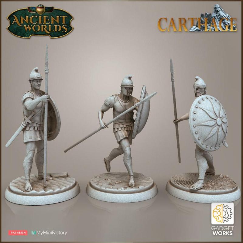 3 Carthaginian heavy Infantry -  Carthage