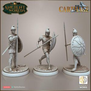 3 Carthaginian heavy Infantry -  Carthage