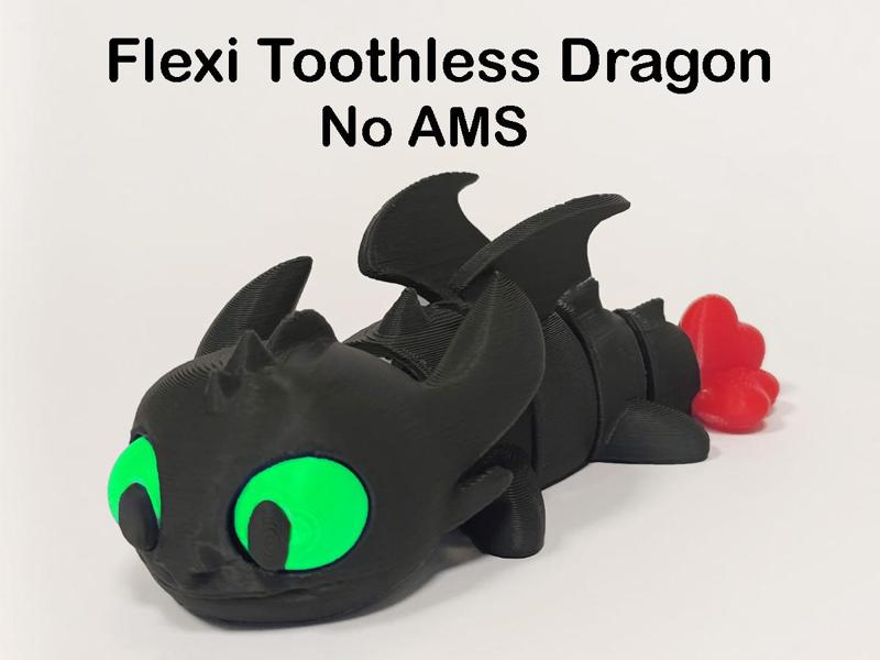 Flexi Valentine Toothless Dragon - (NO AMS)