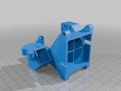 Ender3 Dual 5015 Fan Duct with more space for hotend screws