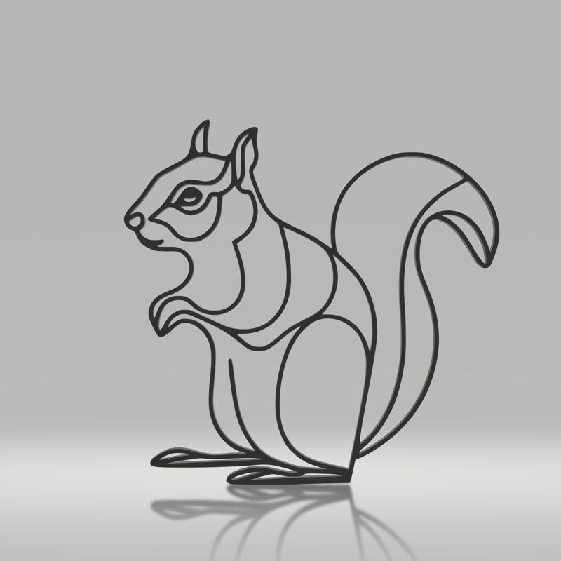 Squirrel Line Art - Desktop Line Art