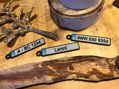 Keychain - EU car license plate