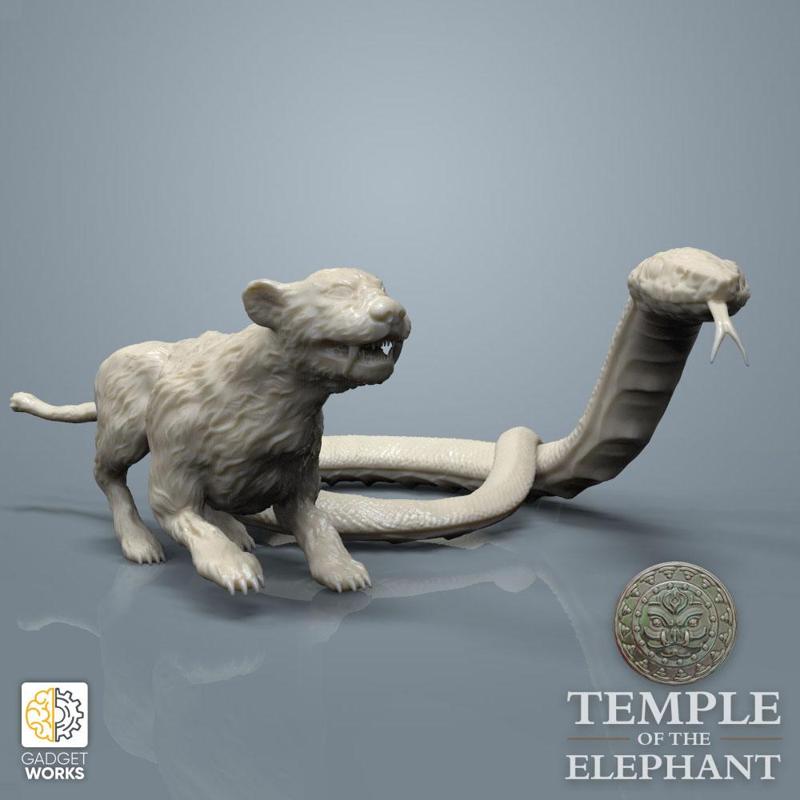 2 Temple beasts, Jungle Cat and Giant Snake