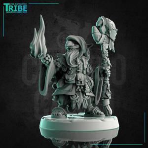 (0188) Male shaman wizard sorceror goblin with magic staf