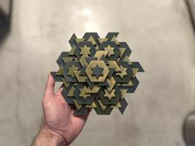 Six Pointed Stars (Geometric Wall Art)