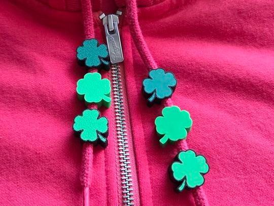 St Paddy's 4 Leaf Clover Hoodie Drawstring Sliders