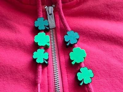 St Paddy's 4 Leaf Clover Hoodie Drawstring Sliders