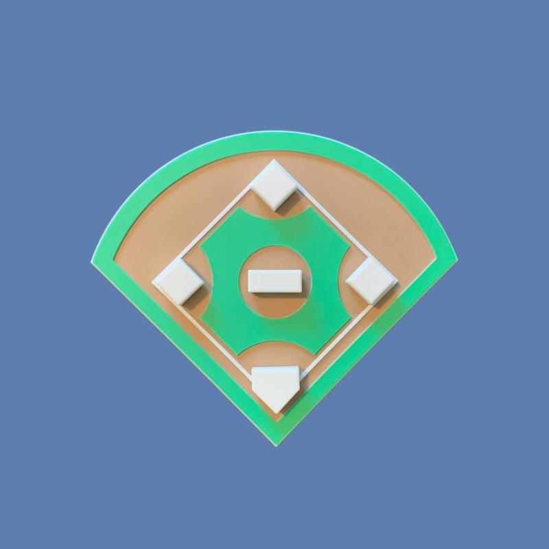 Baseball Diamond Fridge Magnet