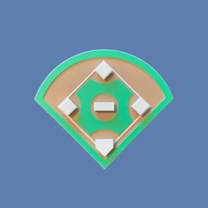 Baseball Diamond Fridge Magnet
