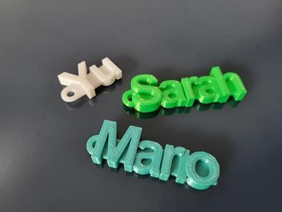 126 Different Names Personalized Keychain Nametag