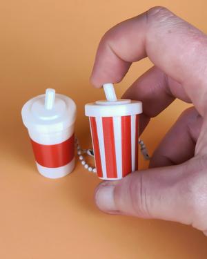 Drink Cup Fidget Clicker Keychain