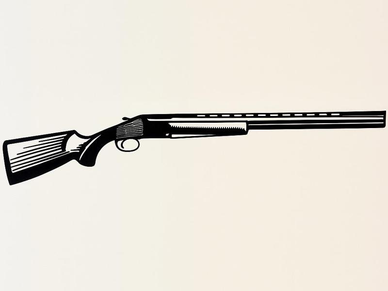 Hunting rifle wall art