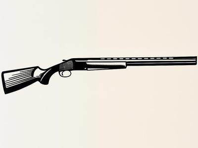 Hunting rifle wall art