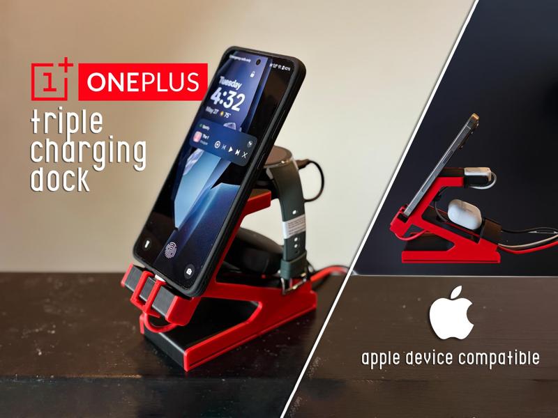 OnePlus Triple Charging Dock (All USB-C), + Apple