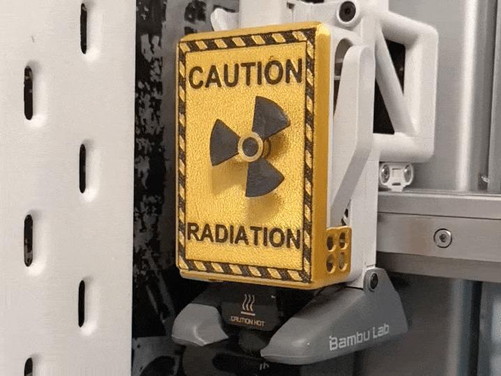 A1/A1 mini extruder cover. Radiation hazard