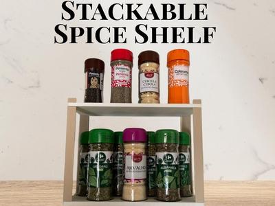 Stackable Spice Rack with Modular Levels 