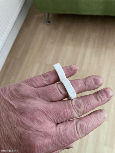 Two finger ring phone holder