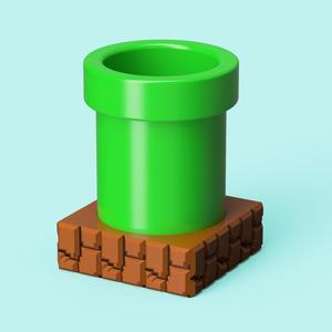 Super Mario Pipe Pen Cup & Base