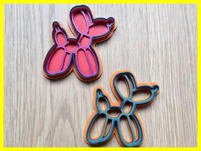 Balloon Dog Cookie Cutter Playdoh Stamp