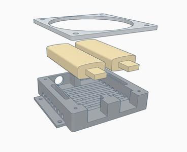 Dual RTL-SDR Wall Mount w/ 80mm Cooling Fan