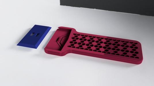 3D Printable Bed Scraper with Replaceable Blade and Click-Lock System