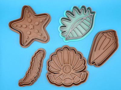 Summer Cookie Cutter Playdoh Shell Star Set