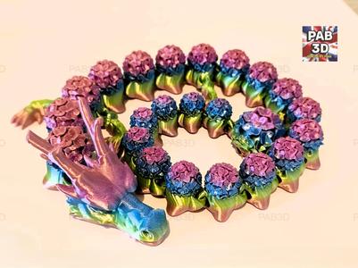 Articulated flexi dragon Hydrangea flower dragon