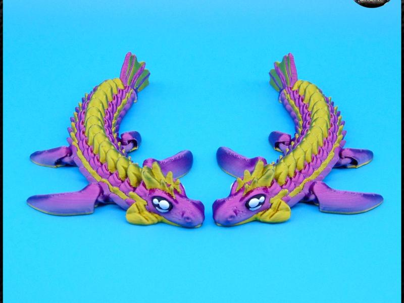 Baby Sea Dragon - articulated - print in place 