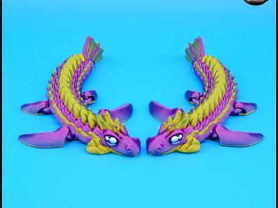 Baby Sea Dragon - articulated - print in place 