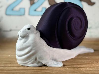 Chubby Sneal with a shell - seal + snail