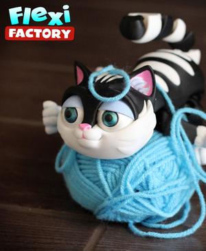 Flexi Factory Cat with 3mf File included!