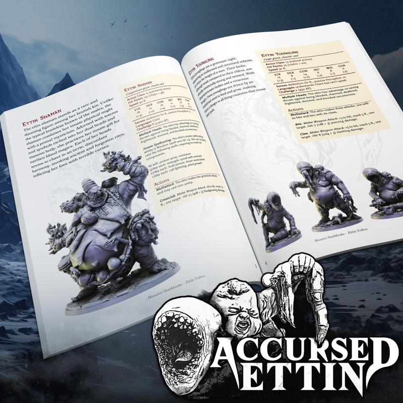 Accursed Ettin: 5E Statblocks