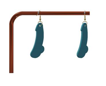 Naughty keychain / earrings